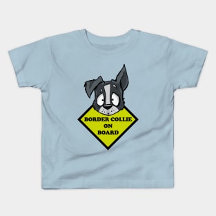 Border Collie on board Kids T-Shirt